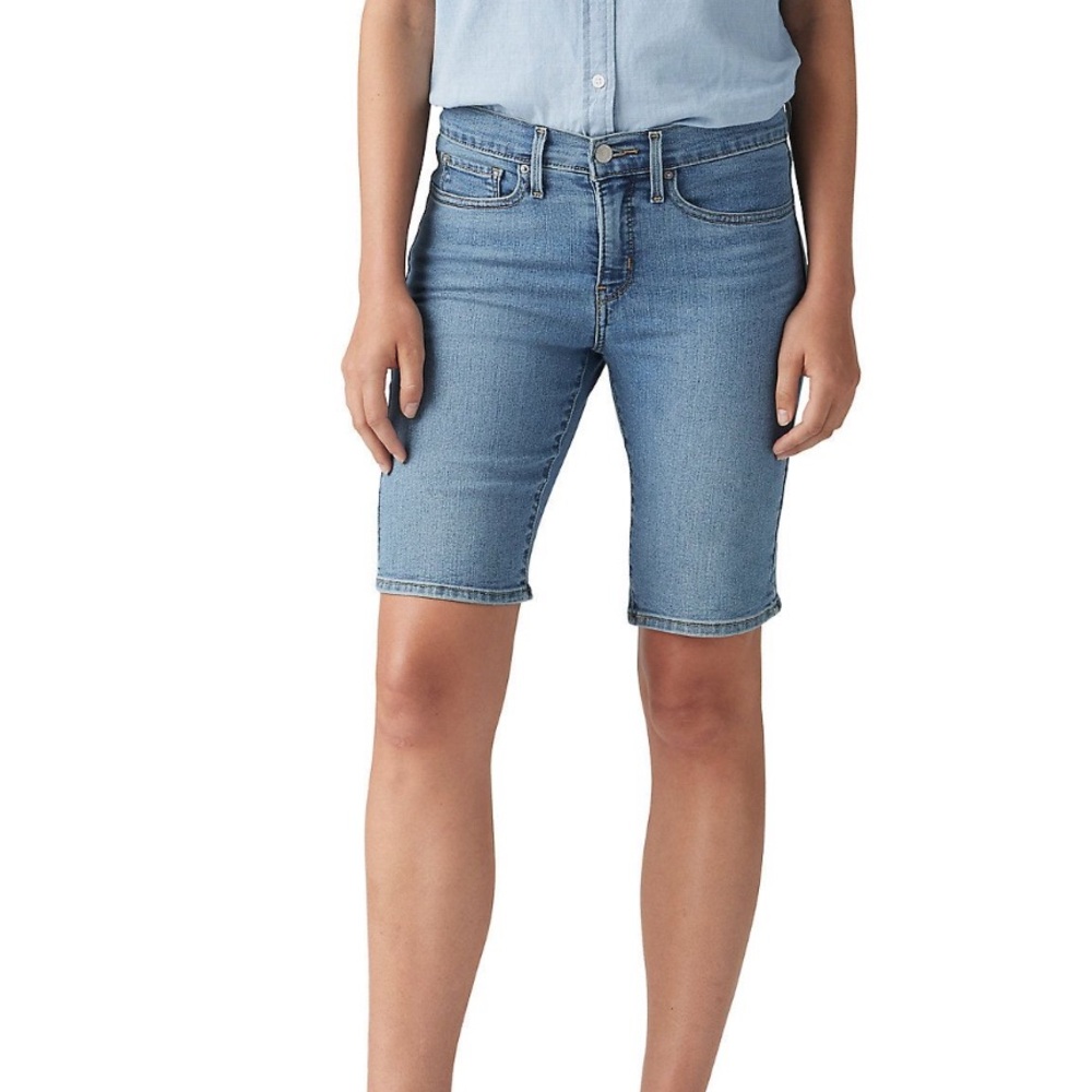 Levi's Blue Bermuda Shorts Premium Denim Casual - Picture 3 of 3